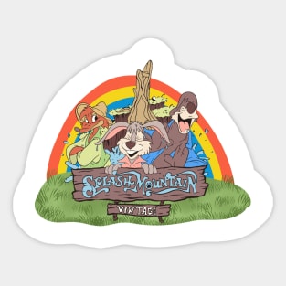 Vintage 80s Splash Mountain Rainbows Garden Sticker